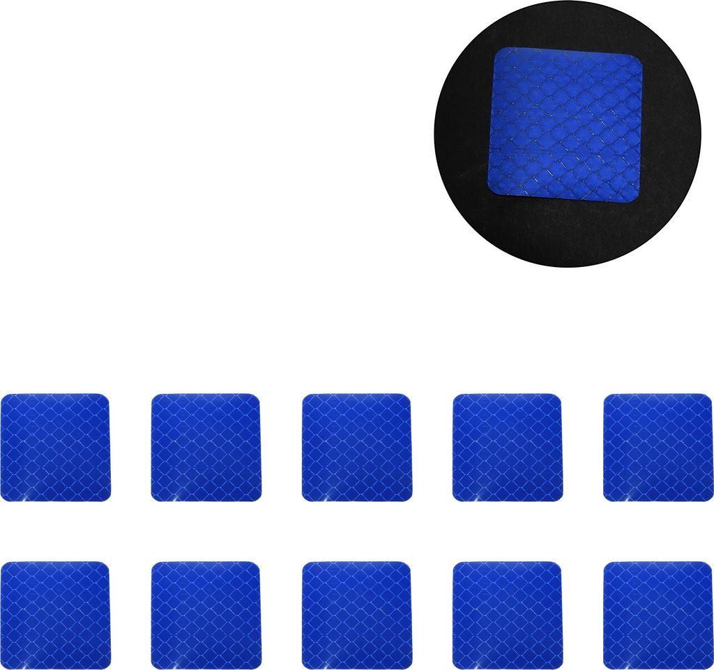 Reflektierender Stoßstangenaufkleber Blau Quadrat-Rauten-Gitter Reflektierender Autoaufkleber Personalisierte Dekoration Fahrzeugkörper oder Tür...