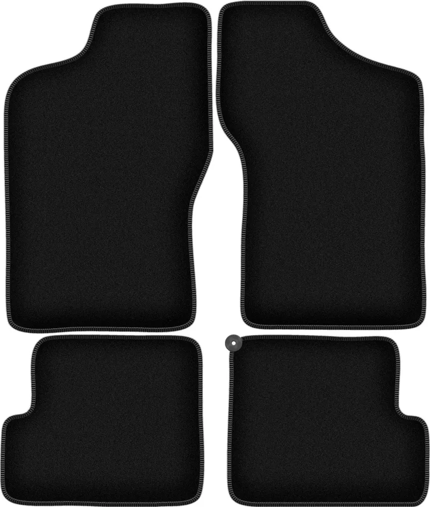 Kit 4 Tappetini Fiat Cinquecento 91-98 Velluto Nero - Prezzo Imbattibile