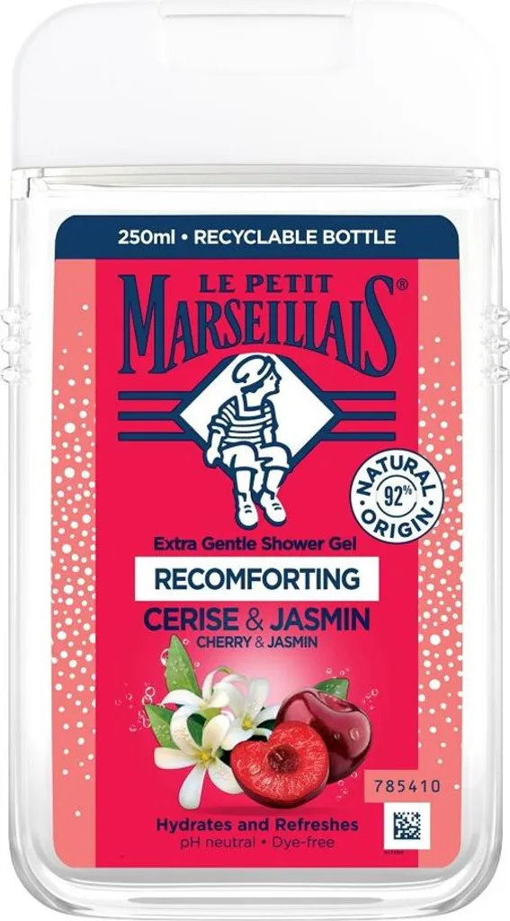 Le Petit Marseillais Gel Douche Cerisier Jasmin 250ml au pH Neutre Peau