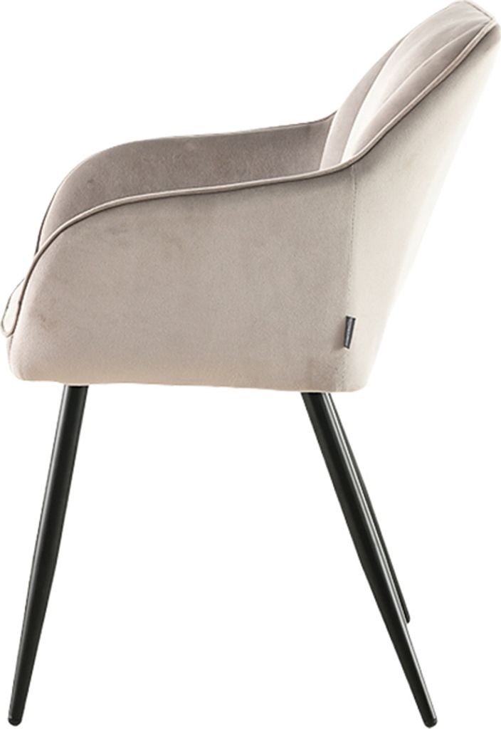 Milton & Oldbrook Samt Esszimmerstuhl Nivala Taupe Produktbild 5