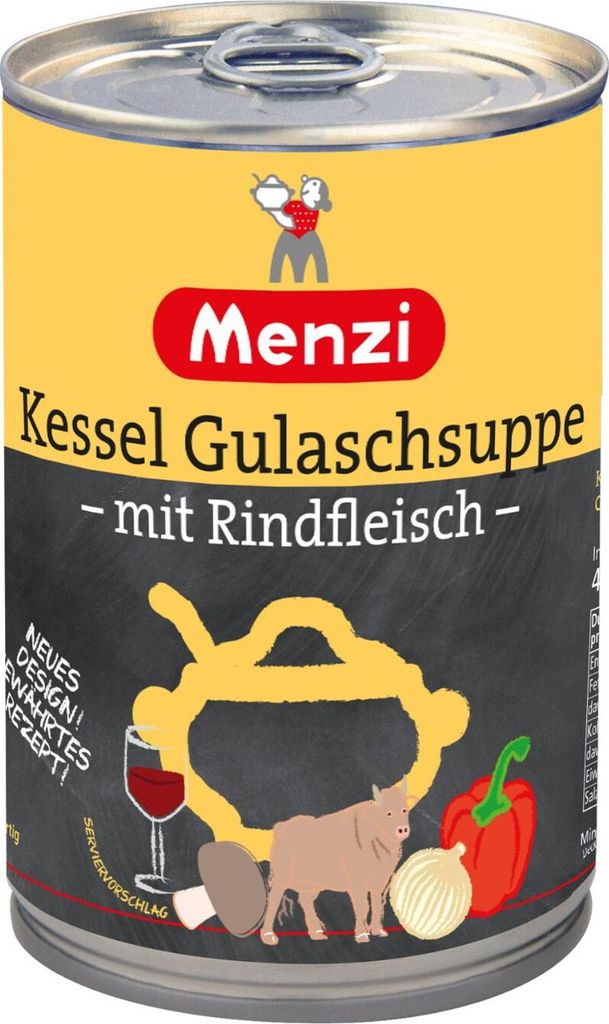 Zuppa di gulasch con manzo Menzi, 400ml Immagine del prodotto 