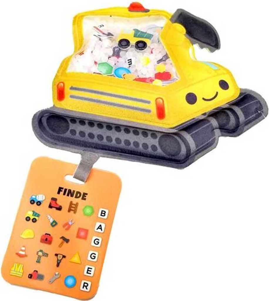 Bizyboo - Bagger - Sensorik Spielzeug mit Perlen & versteckten Objekten, Reisespielzeug gegen Langeweile ab 2 Jahren (21005)