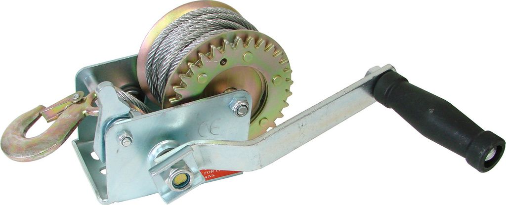 Seilwinden / Seilzüge - versch. Formen und Stärken Seilkurbelwinde 270/405kg - 6 Meter