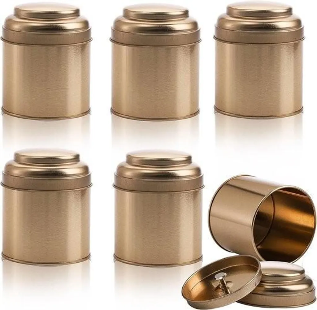 6 Barattoli Latta per Candele DIY e Tè | Contenitori Ermetici 50g
