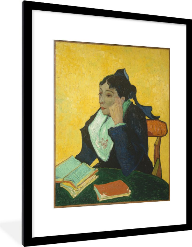 MuchoWow Gerahmtes Poster L'Arlésienne - Vincent van Gogh 60x80 cm - Poster mit Schwarzem Bilderrahmen Wandposter Rahmen Foto Bilder - Wohnzimme...