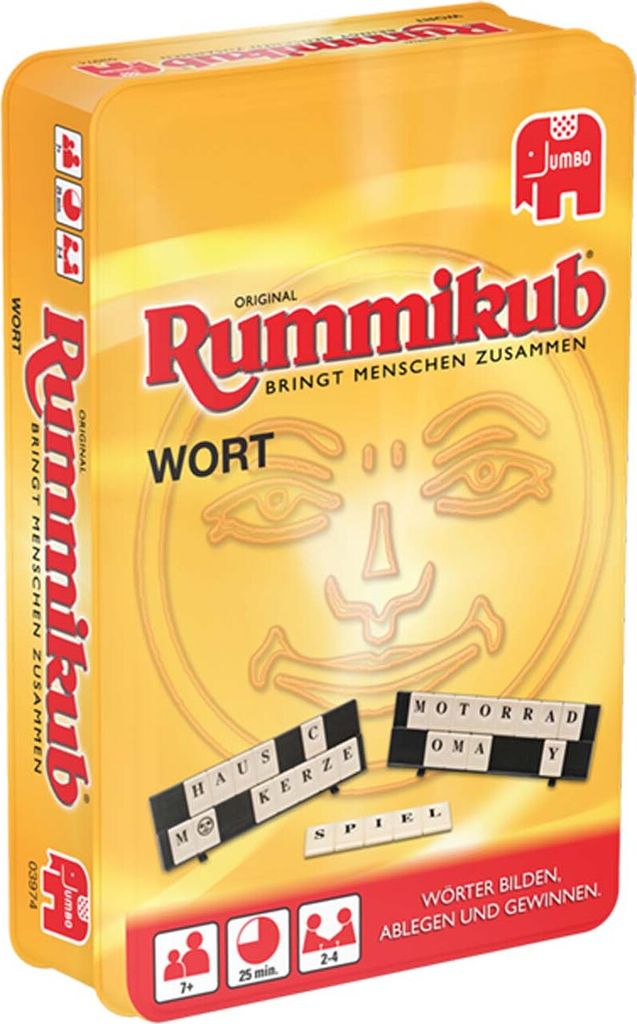 Jumbo 03974 Originálny slovný kompakt Rummikub v kovovej Obrázok produktu 