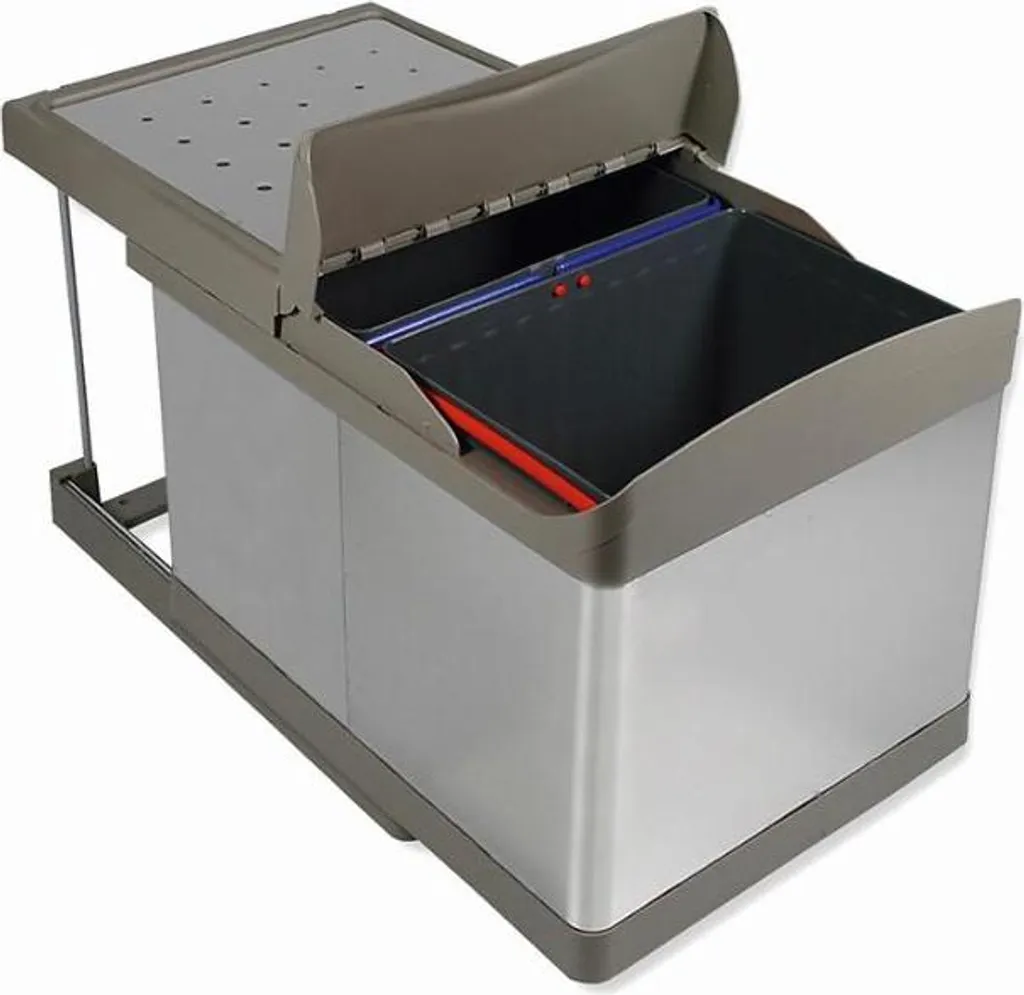 Poubelle tri sélectif automatique inox : gagnez de la place en cuisine