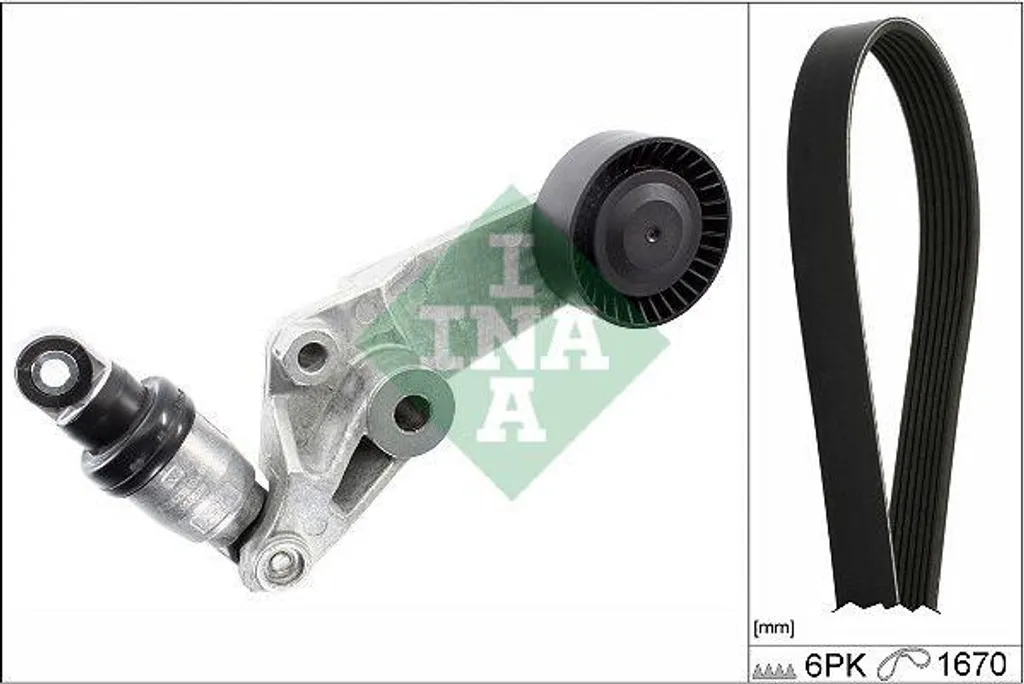 Kit Courroie Trapézoïdale INA 529 0473 10 pour Corolla OE 166200D021