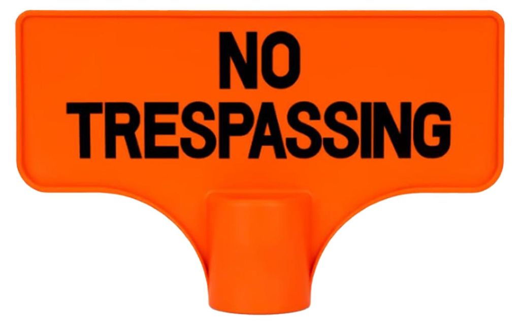 Betreten verboten – Orange-violettes Warnschild für Grundstücke – Wetterfest – Gut sichtbares Außenkennzeichen für T-Pfosten – Geeignet...