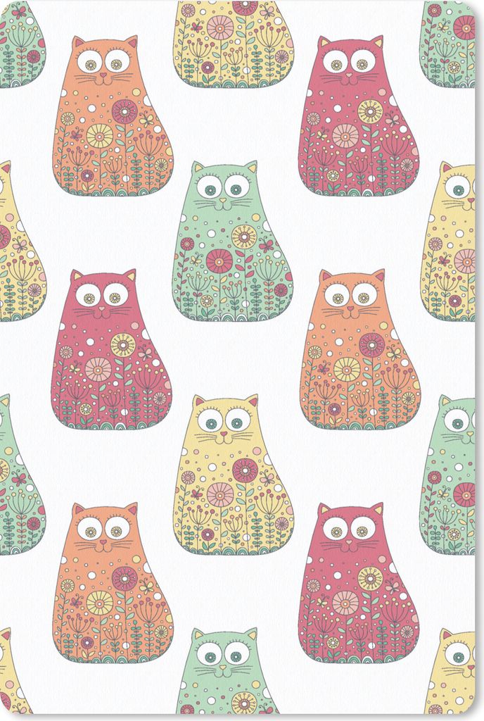 MuchoWow Mauspad Mousepad Mädchen - Katze - Blumen - Muster - Mädchen - Kinder - Kinder 40x60 cm - Mousepads - Maus Mat - Pad - Mausunterlage -...