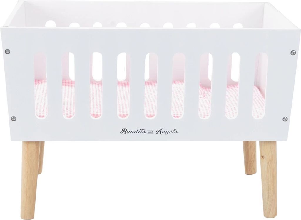 Bandits & Angels Holzpuppenbett Sweet Dreams weiß – Produktbild 