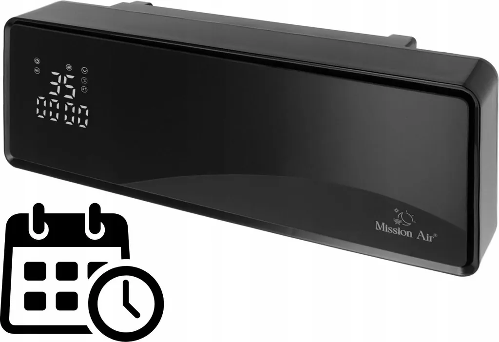 Rideau d'air AERO 2000W noir avec télécommande - Design ultra compact - 5