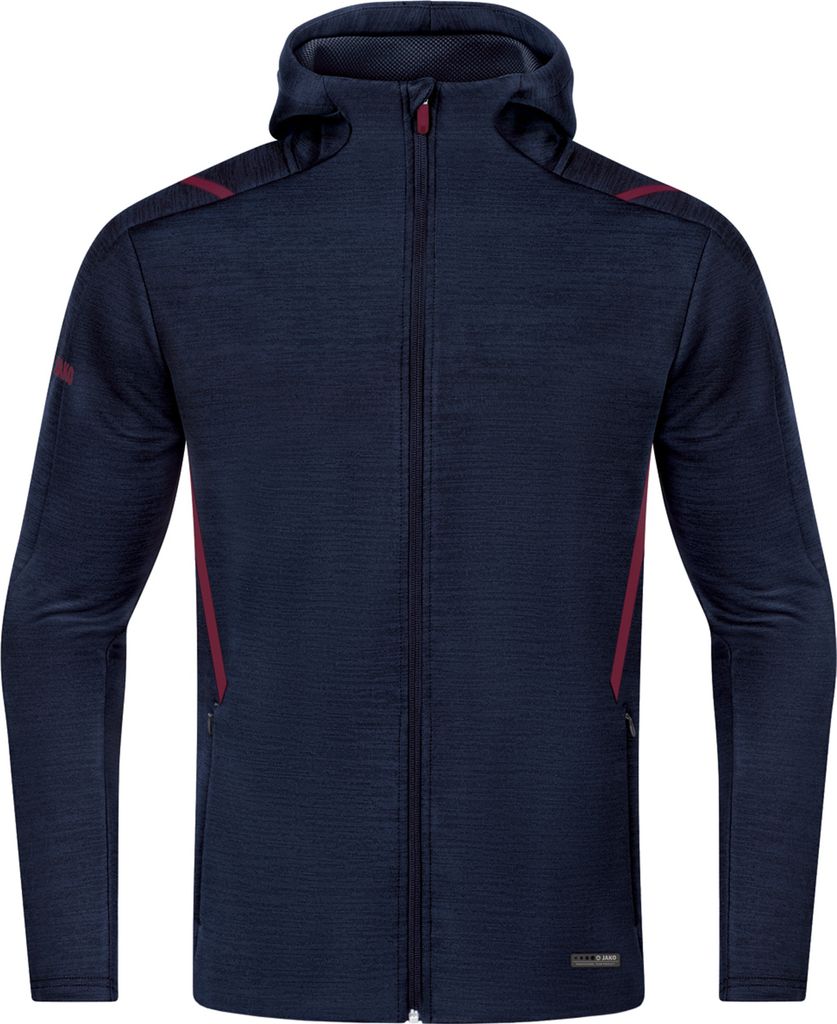 Jako Challenge Freizeitjacke Mit Kapuze Herren - Marine Meliert / Maroon