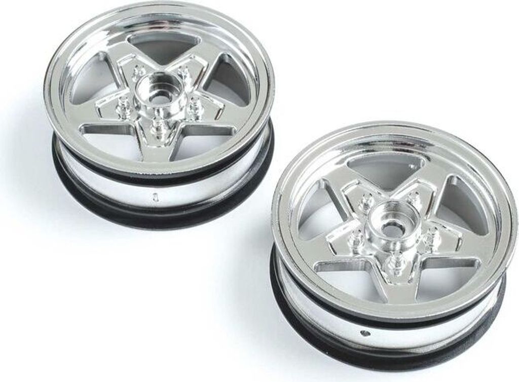 Losi Front Wheel, Chrome (2): 22S Drag
