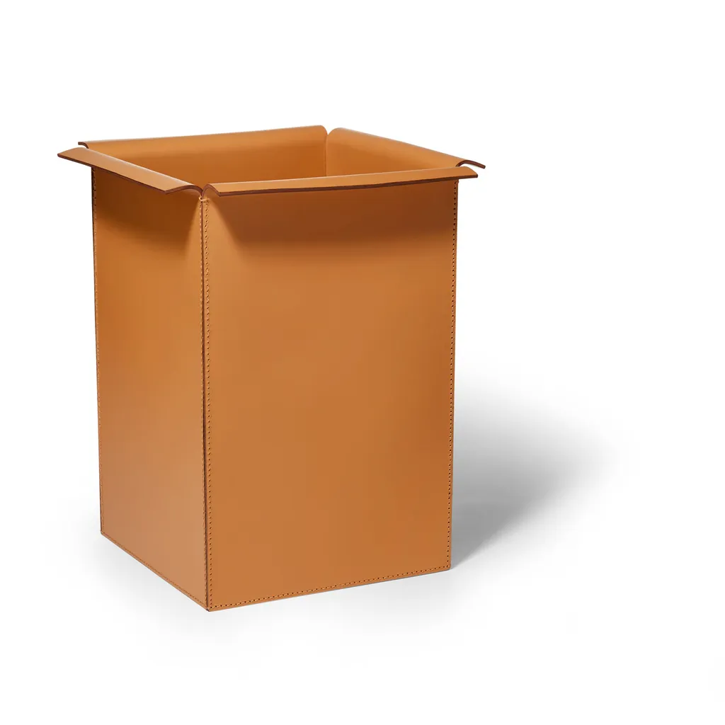 Poubelle bureau FIRENZE cuir recyclé noir H 33,5 cm PHILIPPI design