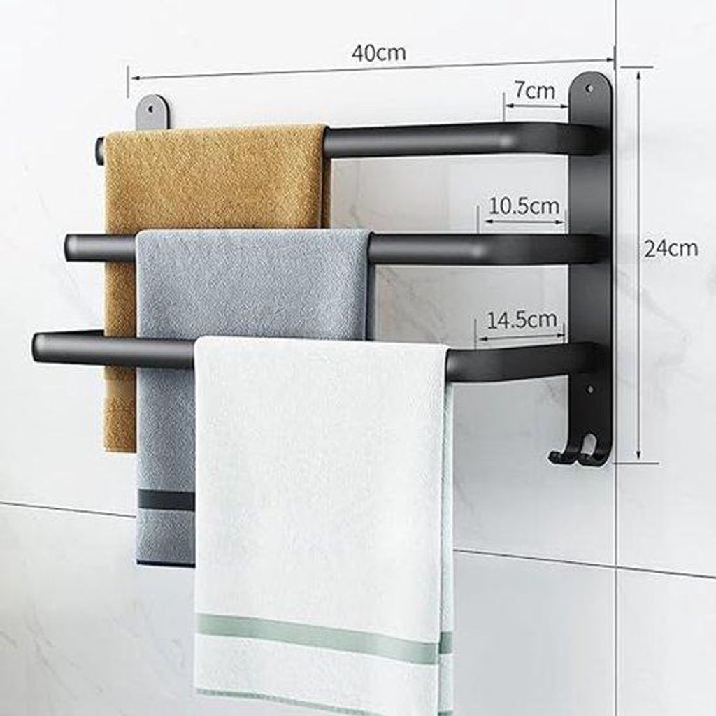 Badezimmer-Tuchhalter, 40L x 10,5B x 16H Zentimeter