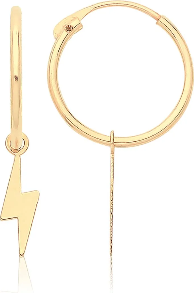 Boucles d'oreilles dormeuses en or jaune pour femme 18mm modèle TRS36286