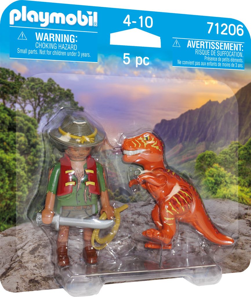 71206 DuoPack Abenteurer mit T-Rex, Konstruktionsspielzeug