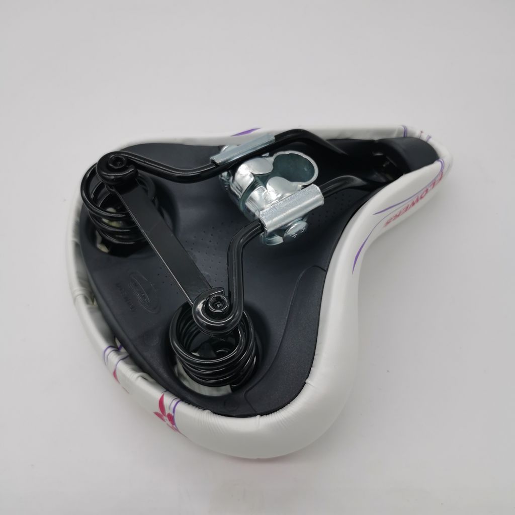 Selle Montegrappa Sattel HAPPY FLOWERS Weiß-Rosa Fahrrad Produktbild 