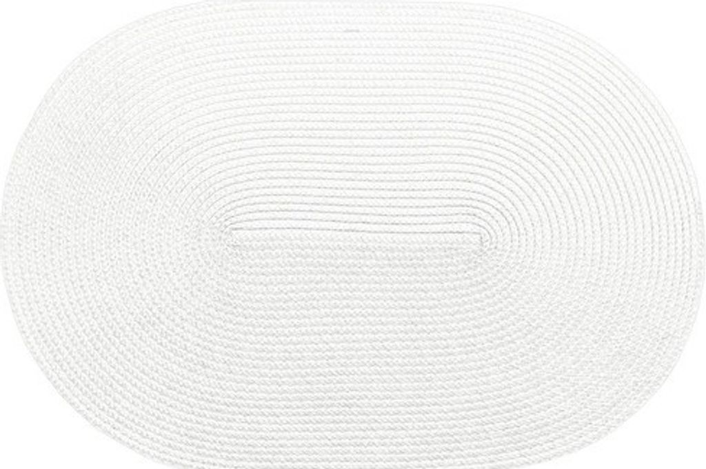 Tischset Woven oval weiß 30 x 45 cm Produktbild 