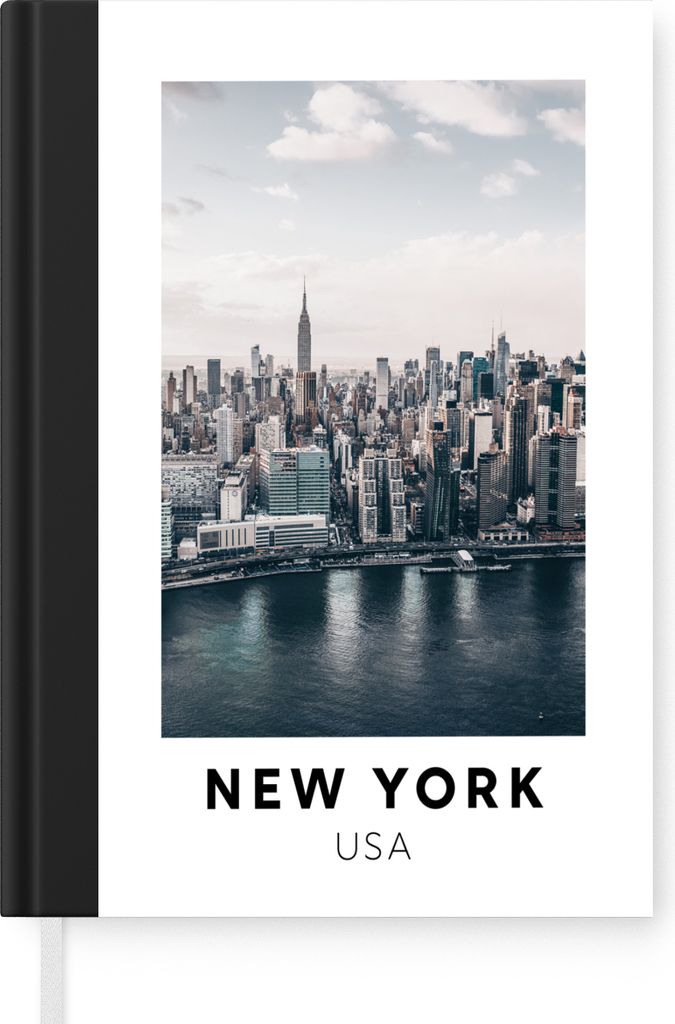 MuchoWow Notizbuch Tagebuch Haushaltsbuch Notebook A5 Amerika - New York - Architektur - Notizblock - Notizheft - Notebook - Schreibblock - Papier