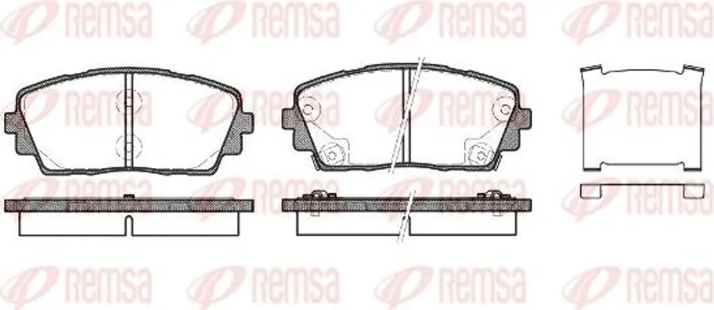 REMSA 1481.02 Jeu de plaquettes de frein à disque pour Kia Picanto