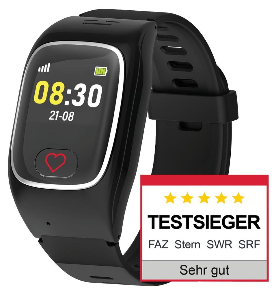James B8 Senioren Smartwatch Notrufuhr SOS Knopf & GPS Produktbild 