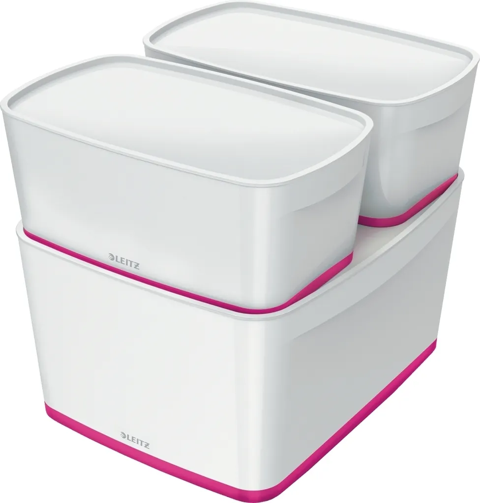 MyBox rose 5216-40-23 - Boîte moyenne durable avec couvercle de rangement