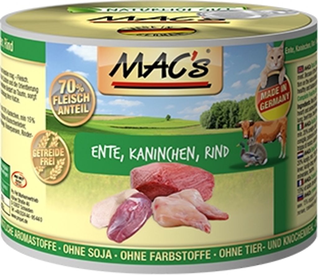 MAC's Cat Ente, Kaninchen & Rind 200gx6