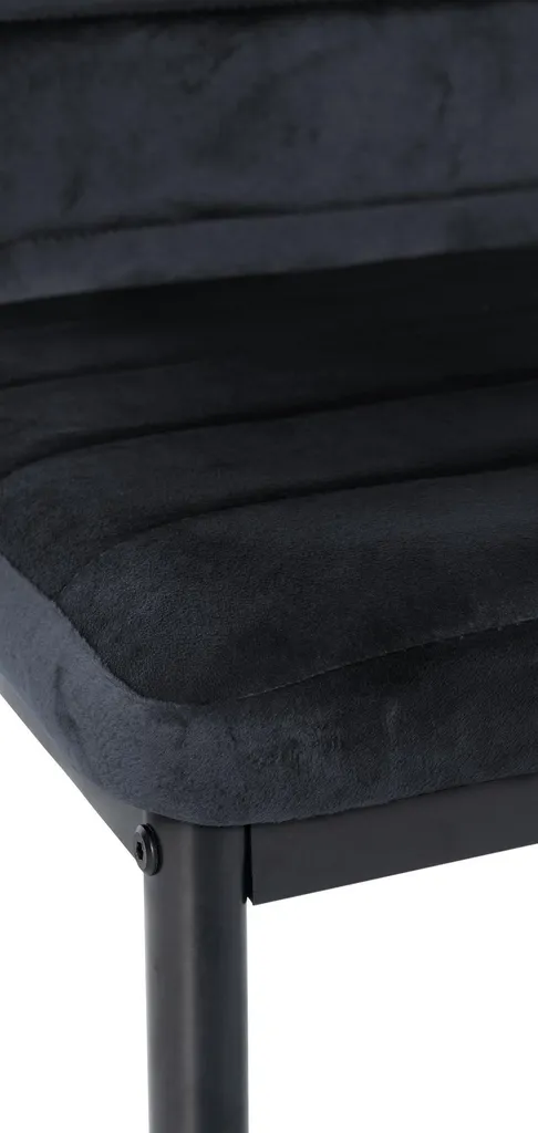 Sedia da Pranzo Premium: Metallo Nero e Seduta Morbida Soft-Touch - 3