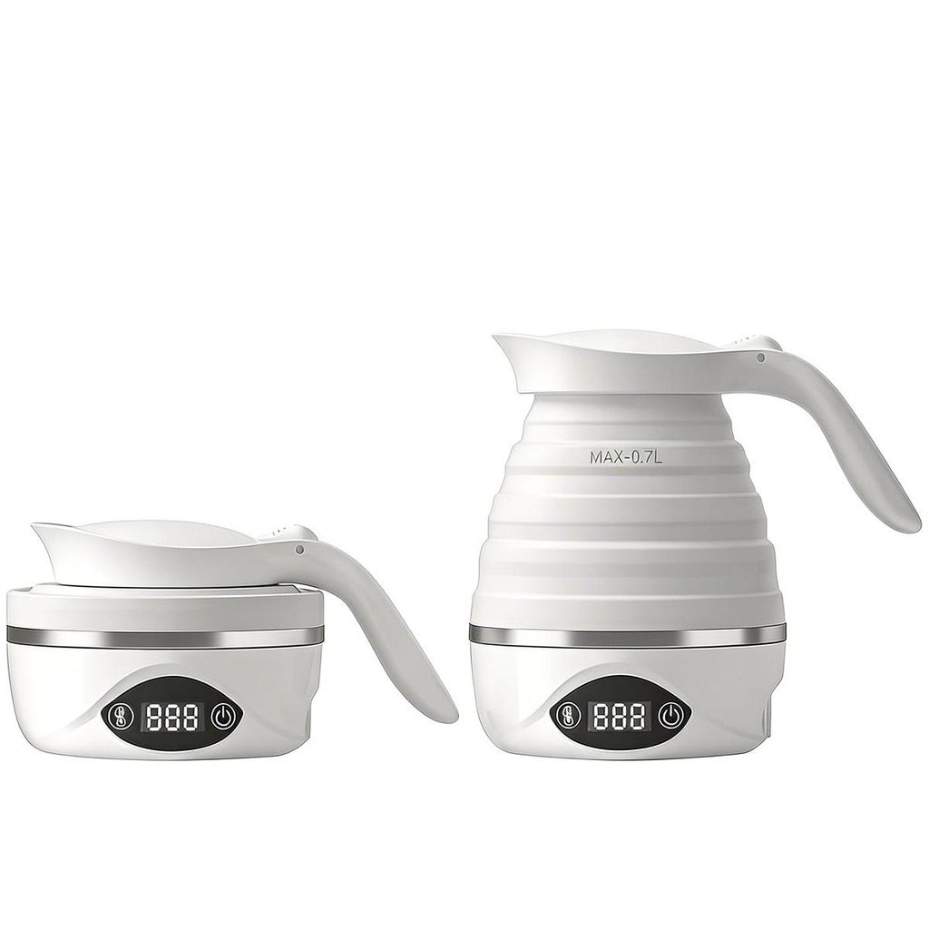 Faltbarer Reise-Wasserkocher,Mini-Elektrowasserkocher aus BPA-freiem Silikon,850 W,90–240 V Dualspannung,ideal zum Wasserkochen,Tee-&Kaffeezubere...