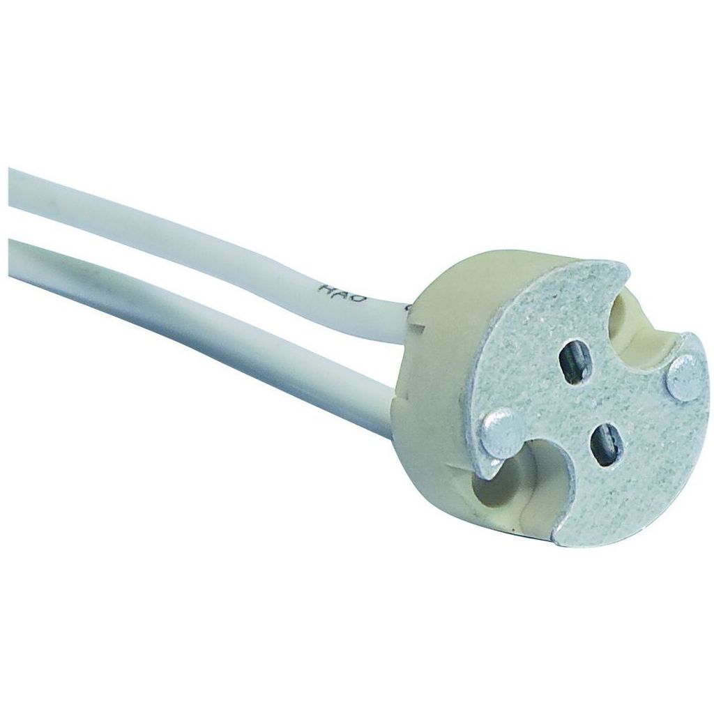 Lampensockel G-6,35 für 24V 125W Leuchtmittel, 17mm lang, mit 0,15m Anschlusskabel