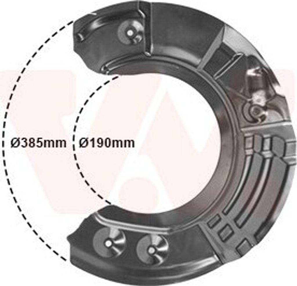 VAN WEZEL Spritzblech Bremsscheibe für BMW 5 Touring (F11) Vorne Rechts 0618372 Ankerblech