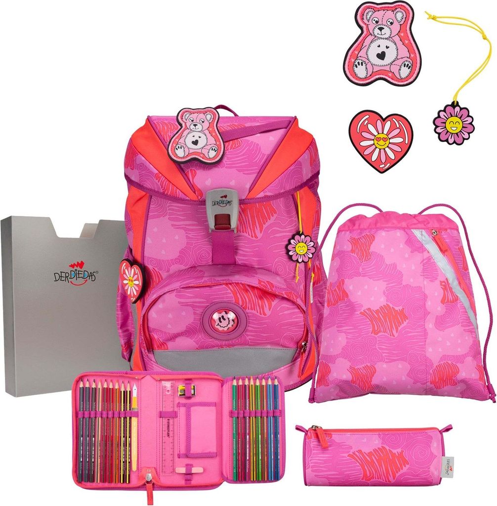 DerDieDas ErgoFlex Light Roses Set di 5 pezzi per la scuola Immagine del prodotto 