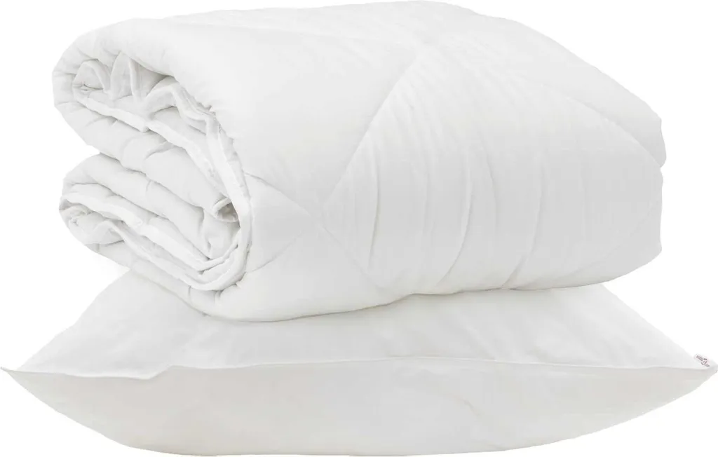 Offerta Set vidaXL Piumino + Cuscino 2 Pezzi Microfibra Bianca