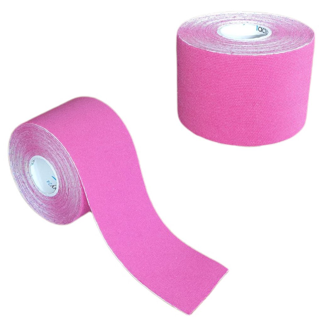 2 Rollen - Tapefactory24 Getting Started Kinesiologie Tape 5cm x 5m - pink, Tapes Taping Klebeband Tapeverband Bandage wasserfest