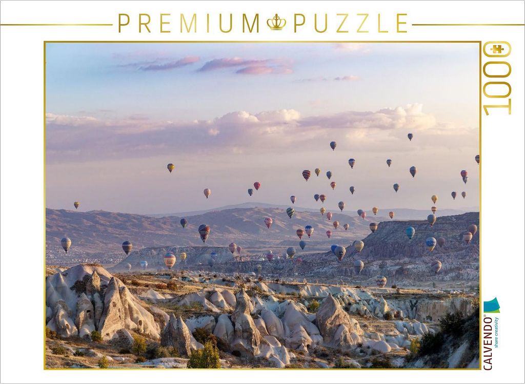 CALVENDO Puzzle Ballonträume über Kappadokien | 1000 Teile Lege-Größe 64x48cm Foto-Puzzle für glückliche Stunden