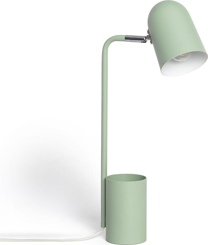 Schreibtischlampe Flexo aus Metall mit Bleistifthalter Waal Seladongrün