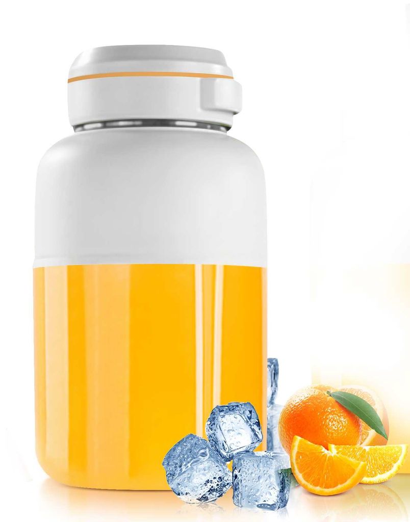 Zimilo Tragbarer Entsafter 1,2L, Mini Mixer 78W mit 10 Klingen, USB Akku 2600mAh, Digitalanzeige, Trinkflasche für Smoothies, Küche, Sport & Outdoor