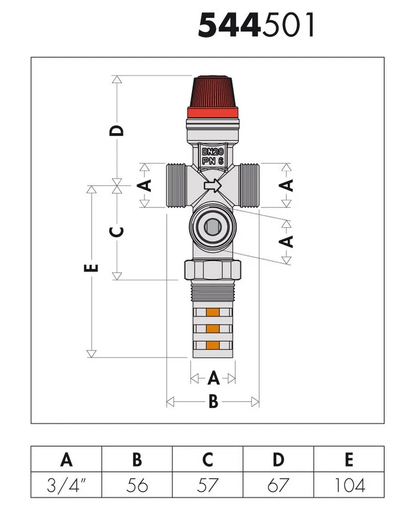 Anti-surchauffe chaudière bois avec la soupape thermique 3/4 pouces - 2