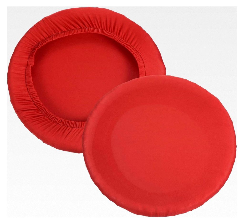 9,5" runder Barhockerbezug 2er Set waschbar elastisch für Durchmesser 11"-16" Stuhl Rot