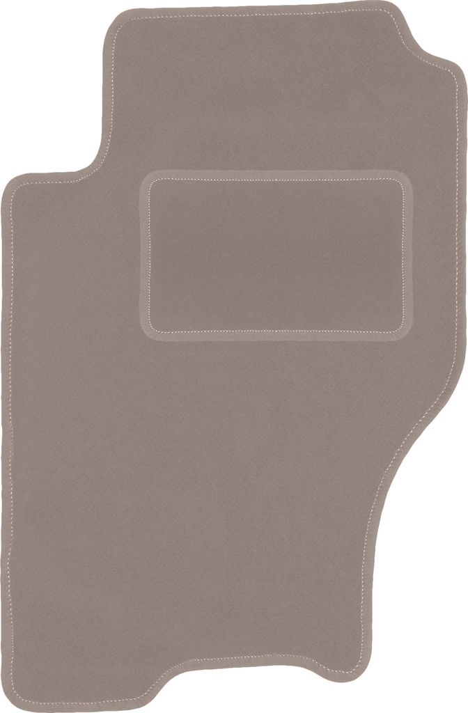 Fahrerfußmatte Velours beige passend für Kia Sorento I (2003-2009, SUV) – mit Befestigungen – passgenau