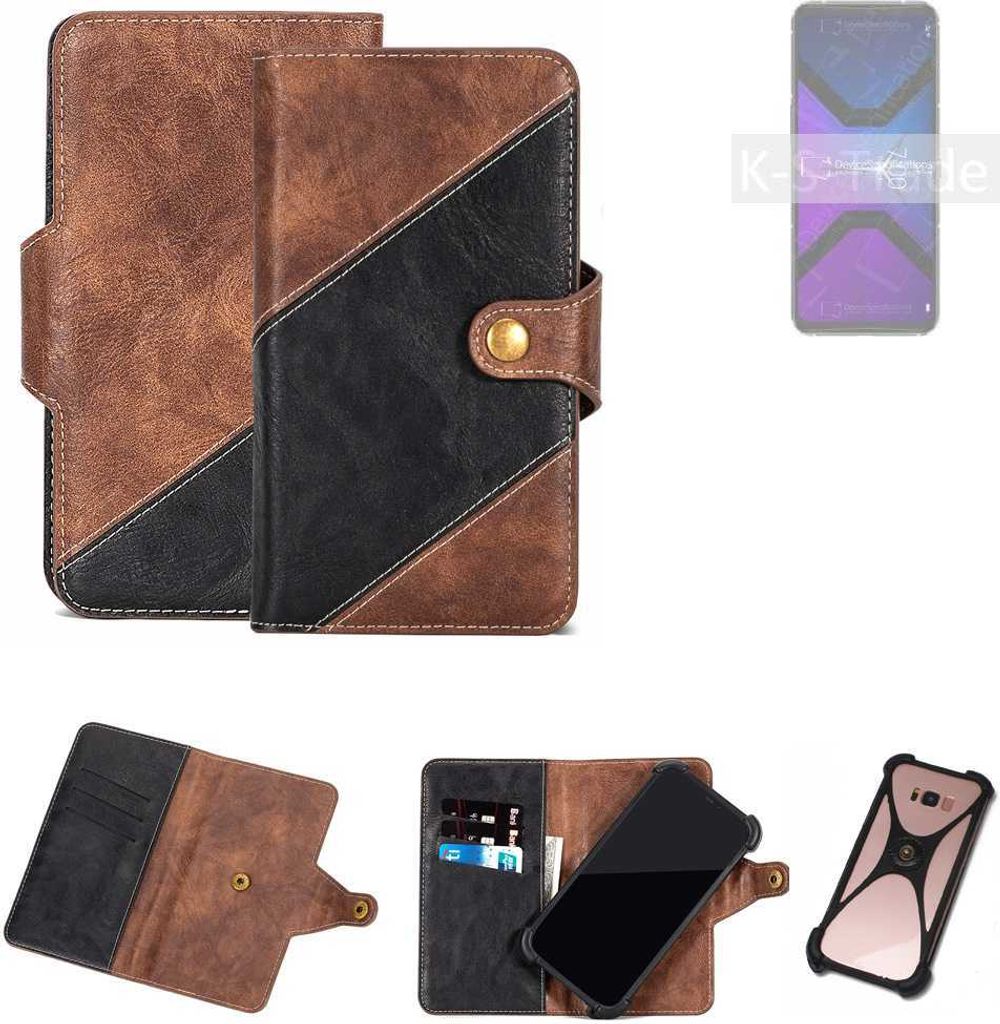 K-S-Trade Handyhülle Schutzhülle Bookstyle Case kompatibel mit Lenovo Legion Phone Duel 2 Klapphülle Cover Hülle Schutztasche 1x
