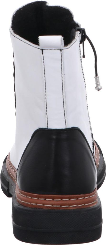 Gemini Damen Stiefelette Leder Boot mit Gummizug und losen Einlagen 033393-02, Größe:40 EU, Farbe:Weiß