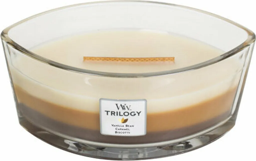 Grande Bougie Parfumée Triple Couche Dessert au Café et Mèche Bois