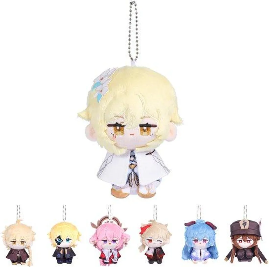 Peluche Genshin Impact Lumine de 10cm - Porte-Clé de Collection Souple