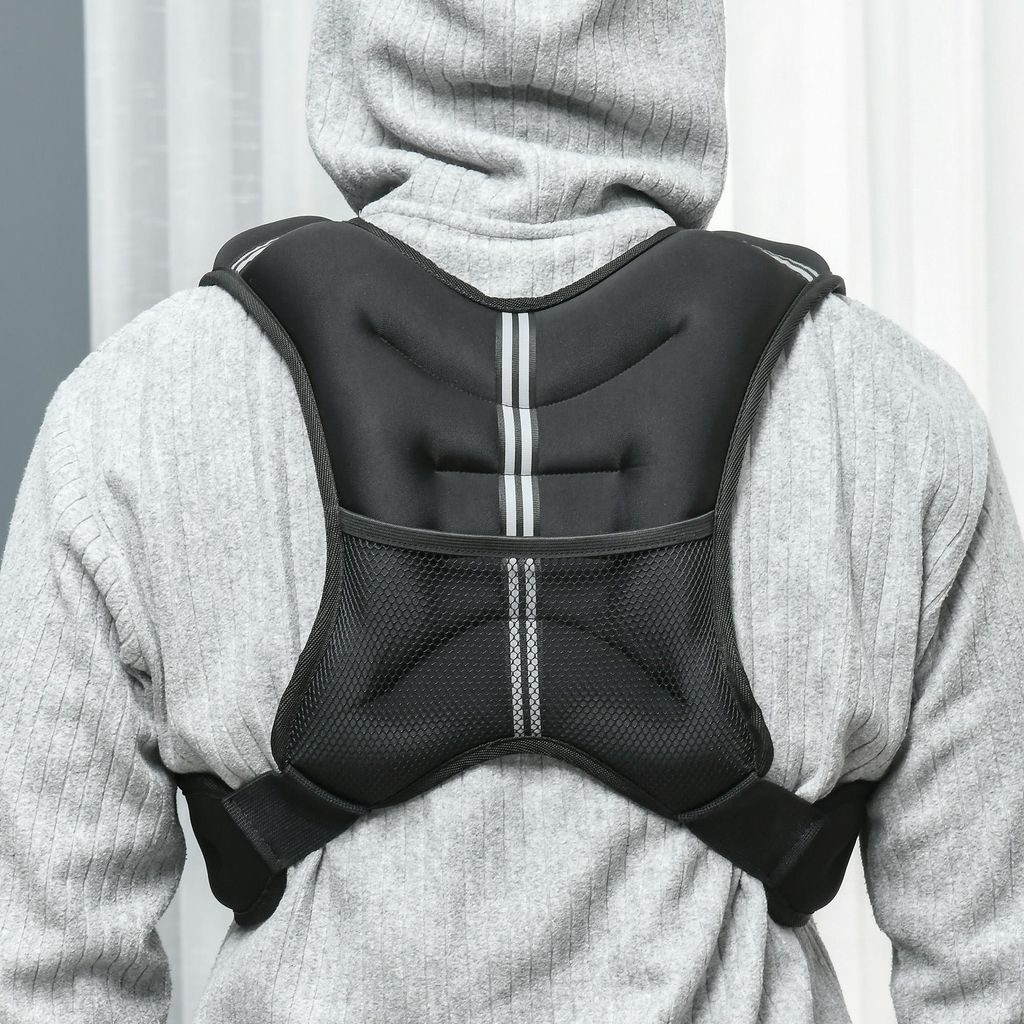 Gewichtsweste 5 KG / 8 KG / 10 KG verstellbare Trainingsweste mit herausnehmenbar Gewichten Laufweste Damen Herren für Muskelaufbau Krafttraining...