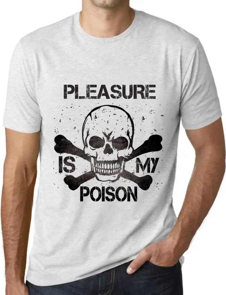 Herren Grafik T-Shirt Vergnügen ist mein Gift – Pleasure Is My Poison – Öko-Verantwortlich Vintage Jahrgang Kurzarm Lustige Druck Geburtstag ...