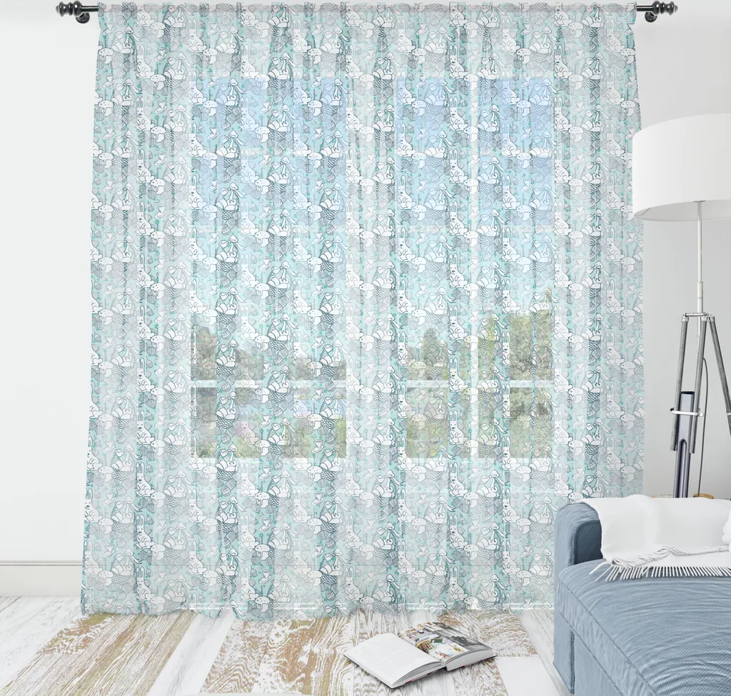 Arazzo Pasquale ABAKUHAUS 180x274 - Coniglietto e Muffin Tessuto Raso