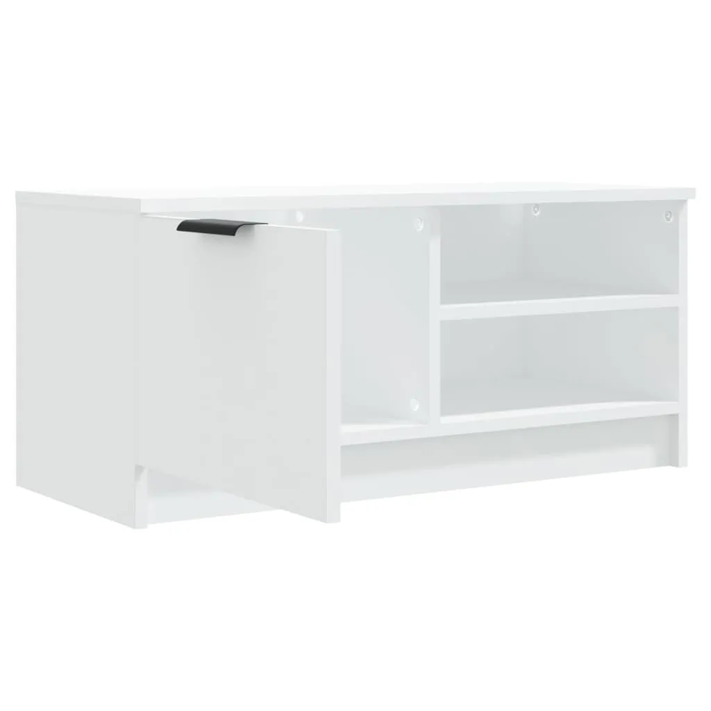 Mobile Porta TV Bianco 80cm - Legno Multistrato Moderno per Soggiorno - 6